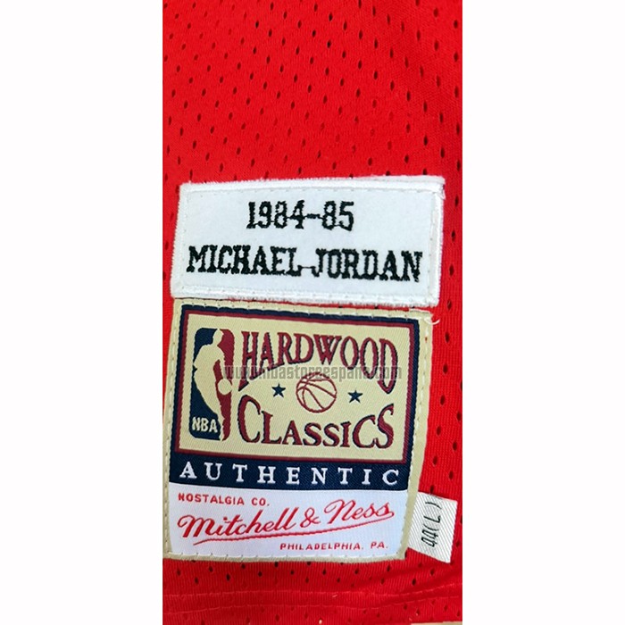 Camiseta Chicago Bulls Michael Jordan NO 23 Mitchell & Ness 1984-1985 Rojo